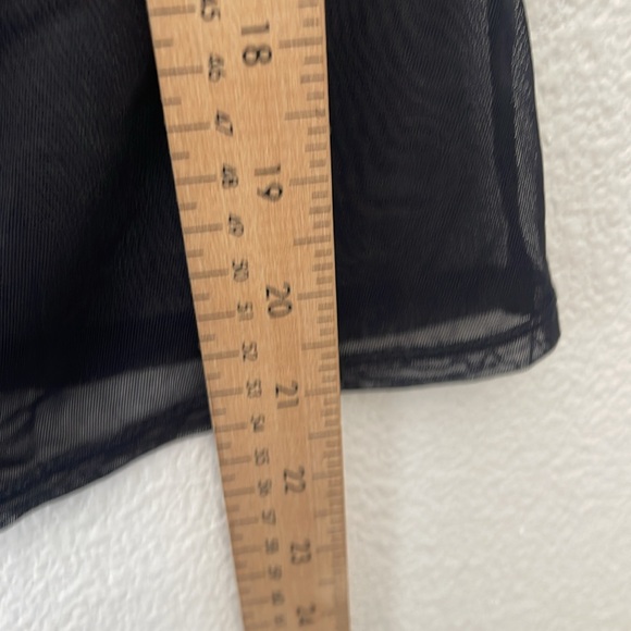 Victoria's Secret Black Sheer Lace V-Neck Blouse - Picture 6 of 7